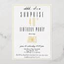 Search for black and white 40th birthday invitations Classy