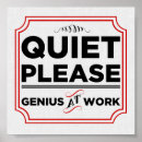 Search for genius at work Typography