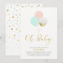 Search for mint and gold baby shower invitations Gender neutral