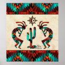 Search for kokopelli posters Turquoise