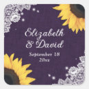 Search for burlap and lace wedding stickers Thank you