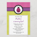 Search for polka dot ladybug invitations Pink