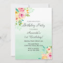 Search for peach and mint invitations Floral