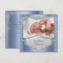 Search for blue and silver christening invitations Baby boy christening