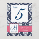 Search for monogram damask postcards Table numbers