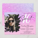 Search for ombre sweet 16 invitations Calligraphy script