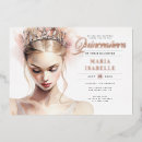 Recherche de pink gold quinceanera invitations Aquarelle
