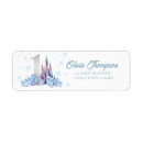 Search for blue 1st birthday return address labels Watercolor