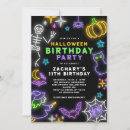 Search for boys 11th birthday invitations Neon
