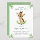 Search for giraffe baby shower postcards Greenery