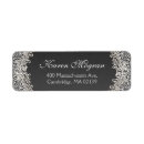 Search for silver damask wedding return address labels Vintage