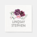 Search for plum wedding napkins Boho