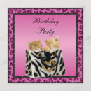 Search for pink leopard birthday invitations Cute