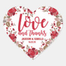 Search for heart thank you wedding stickers Boho