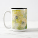 Search for dandelion flower mugs Watercolor