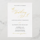 Search for formal text wedding invitations Gold foil