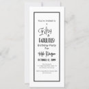 Search for black tie birthday invitations 50 and fabulous