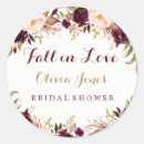 Search for fall bridal shower stickers Burgundy