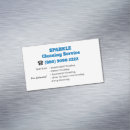 Search for cleaning service business card magnets Simple