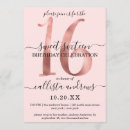 Recherche de or rose faux invitations Minimaliste