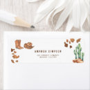 Search for cowboy hat return address labels Watercolor