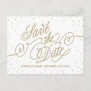 Search for glitter save the date postcards White