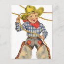 Recherche de petit cowboy cartes postales Rétro