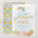 Search for pumpkin 1st birthday invitations Fall