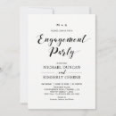 Search for chic engagement party invitations Black and white