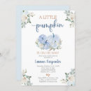Search for fall baby boy shower invitations Blue pumpkin