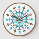 Search for brown and turquoise clocks Decorative