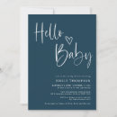 Search for navy blue and white baby shower invitations For her