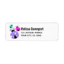 Search for blue polka dots return address labels Cute