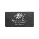 Search for chalkboard floral return address labels Chic