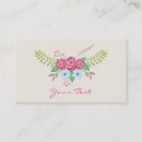 Recherche de fleurs romantiques cartes visite Girly