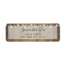 Search for rustic string lights return address labels Elegant