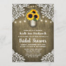 Search for sunflower mason jar bridal shower invitations Rustic