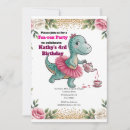 Search for pink dinosaur invitations Pink and gold