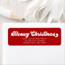 Search for cat christmas return address labels Retro