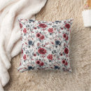 Search for red and cream pillows Flowers