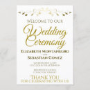 Search for gold foil wedding programs Simple