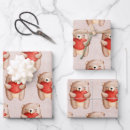 Search for red teddy bear wrapping paper Watercolor