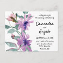 Recherche de fleur violette cartes postales Aquarelle