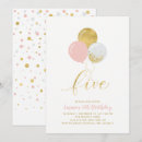 Search for girls 5th birthday invitations Gold