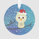 Search for owl ornaments Santa