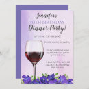 Search for wine glass birthday invitations Floral