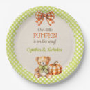 Search for autumn plaid plates Little pumpkin