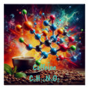 Recherche de caféine posters Structure moléculaire