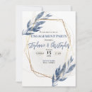 Recherche de floral fiançailles invitations Bleu poussiéreux