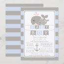 Search for whale baby boy shower invitations Modern
